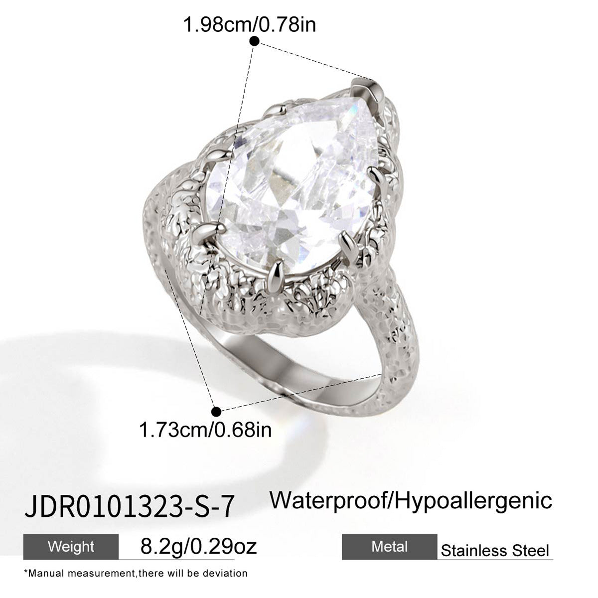 Waterproof Sand Gold Ring