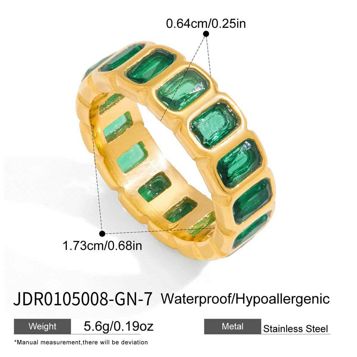 Waterproof Solitaire Ring