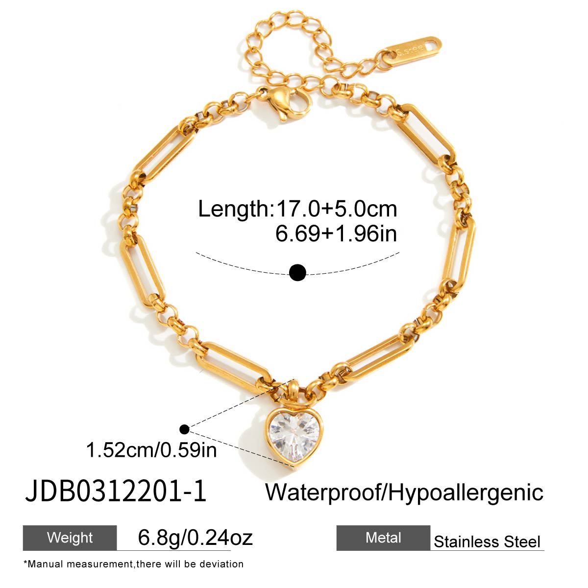 Zircon Pendant Bracelet