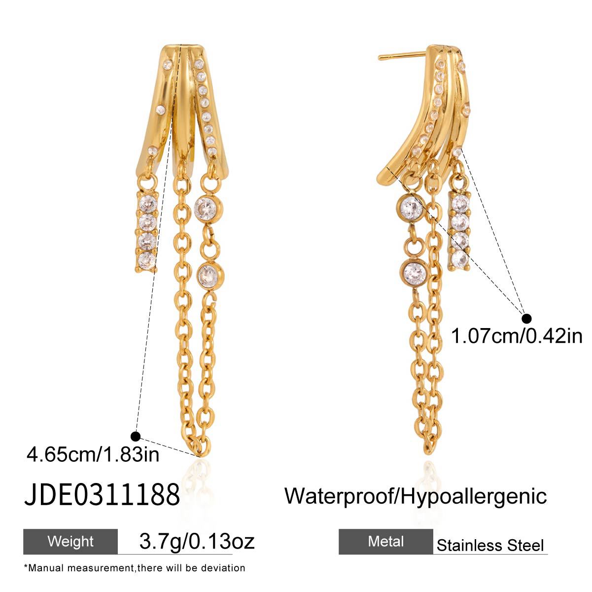 Minimalist Long Tassel Studs