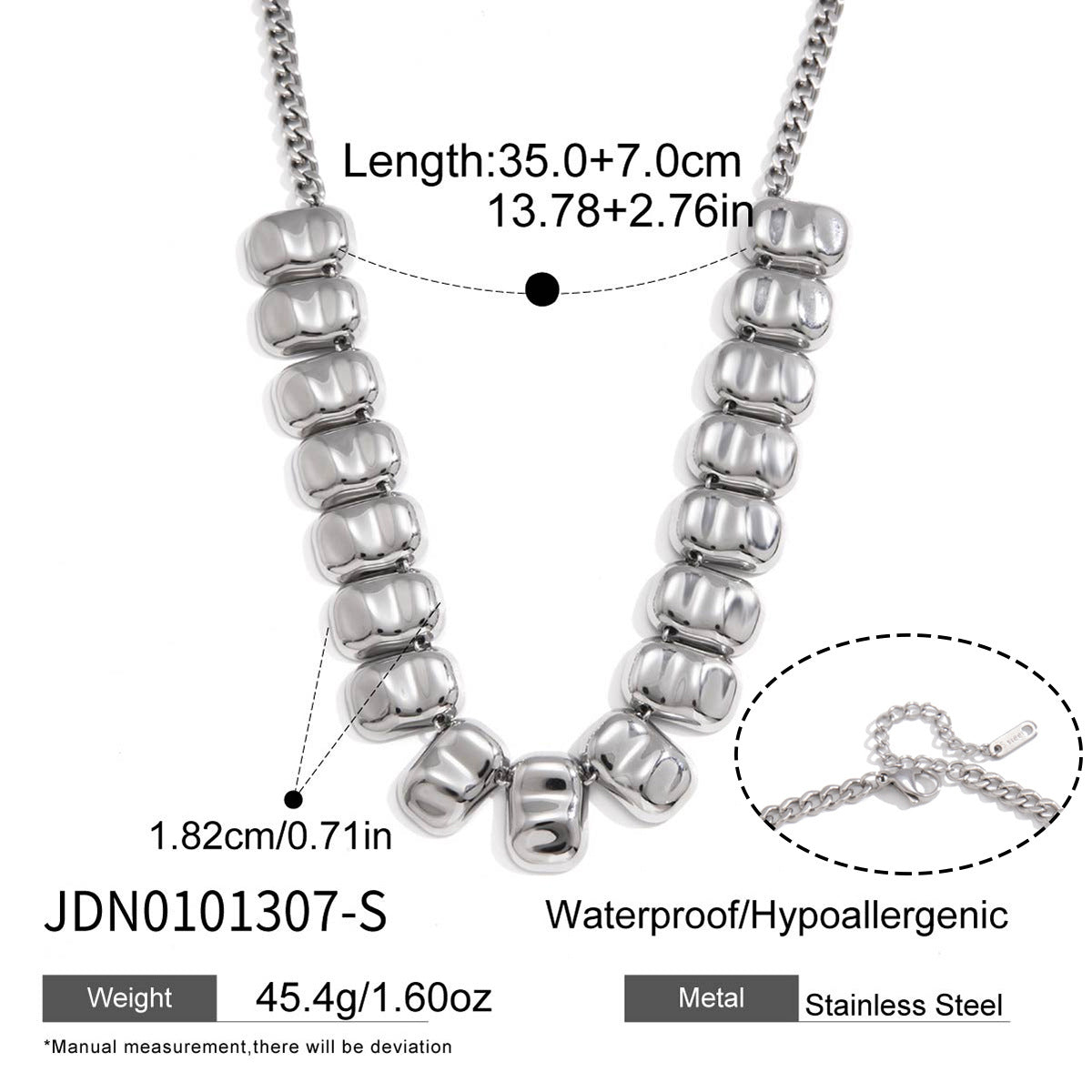 Silver Bold Statement Necklace